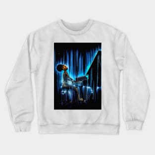 Black girl playing piano Crewneck Sweatshirt